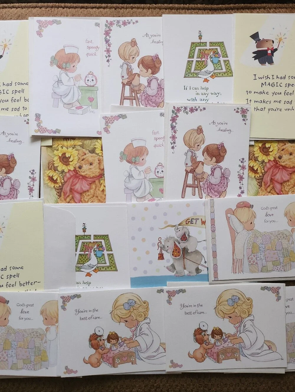 Get Well Cards with Envelopes Lot Of 18